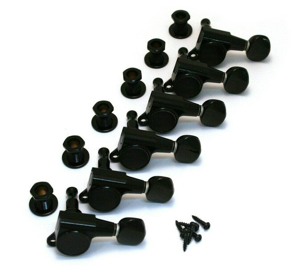 NEW Gotoh 6 In Line Mini TUNERS for Electric Guitar 16:1 Black TK-0760-003
