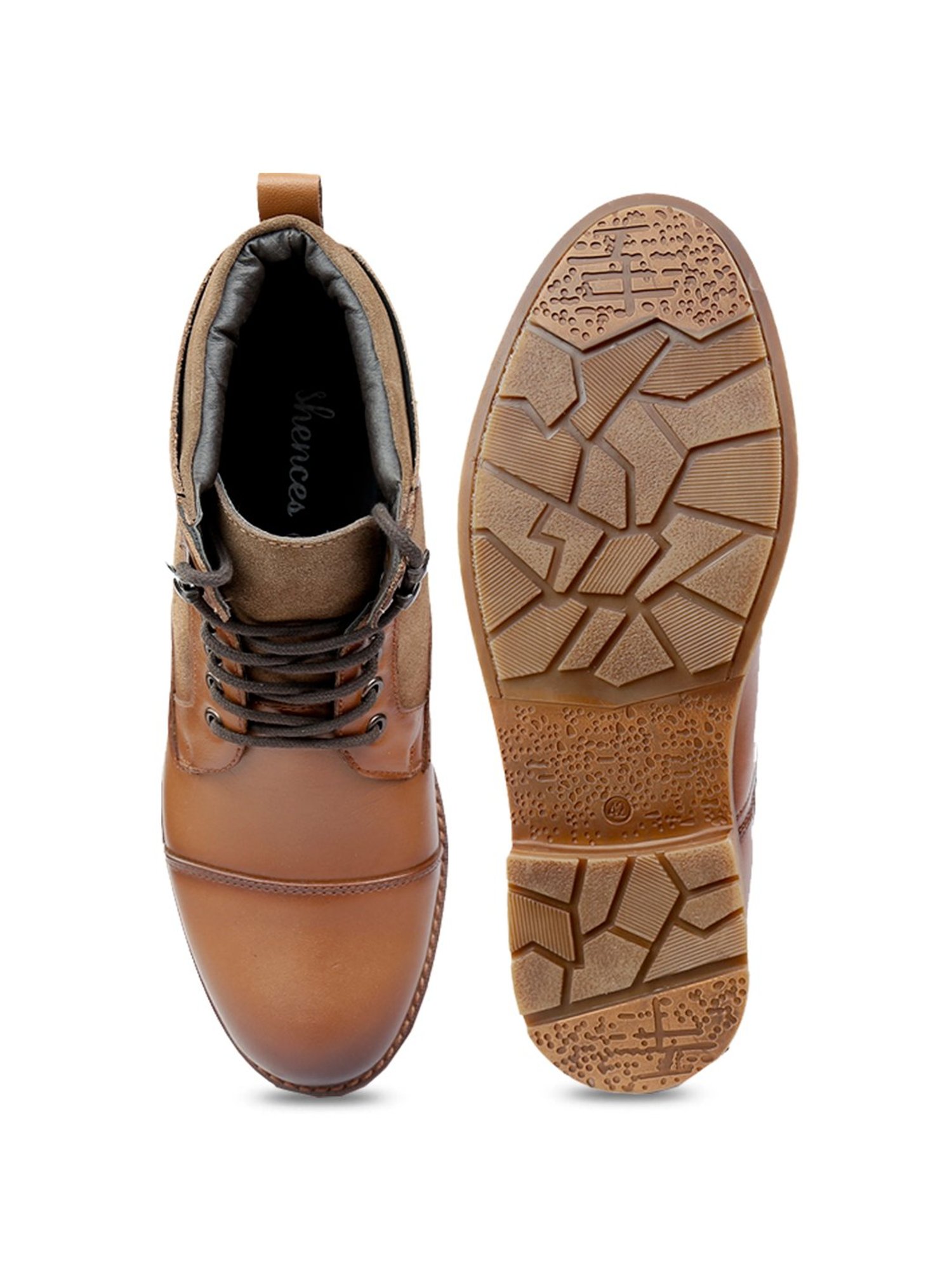 Shences Tan Derby Boots
