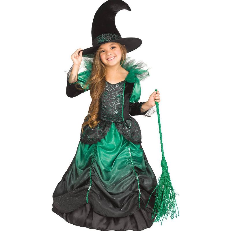 Kids' Emerald Witch Halloween Costume 4-6