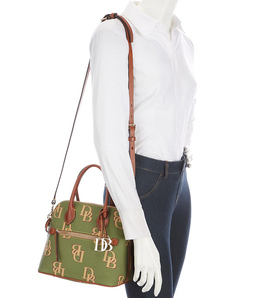 Dooney & Bourke Signature Monogrammed Collection Domed Satchel Bag