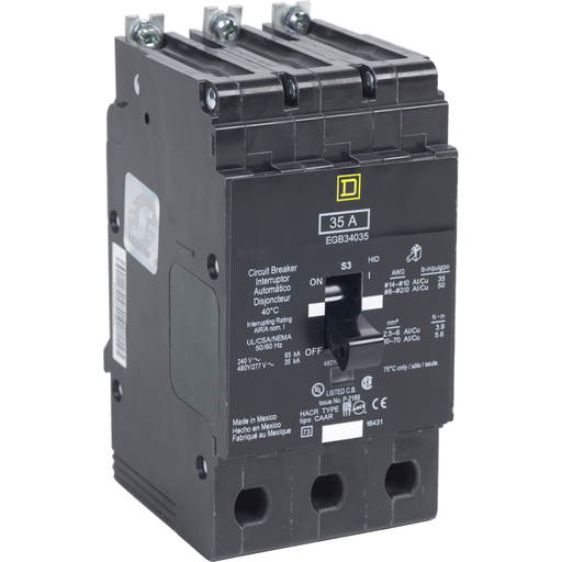 Square D - EGB34060 - Square D EGB34060 Miniature Circuit Breaker, 480/277 VAC, 60 A, 3-Pole, 35 kA