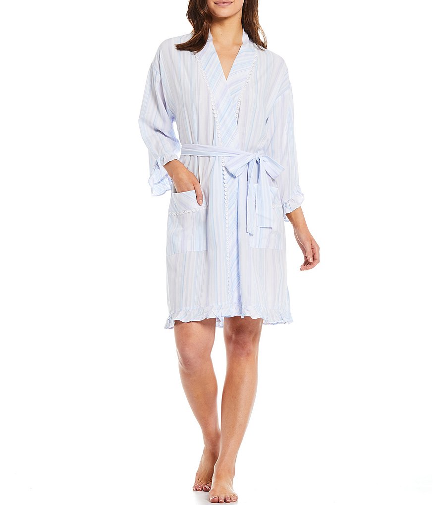 Little Giraffe Luxe Satin Snow Leopard Wrap Robe