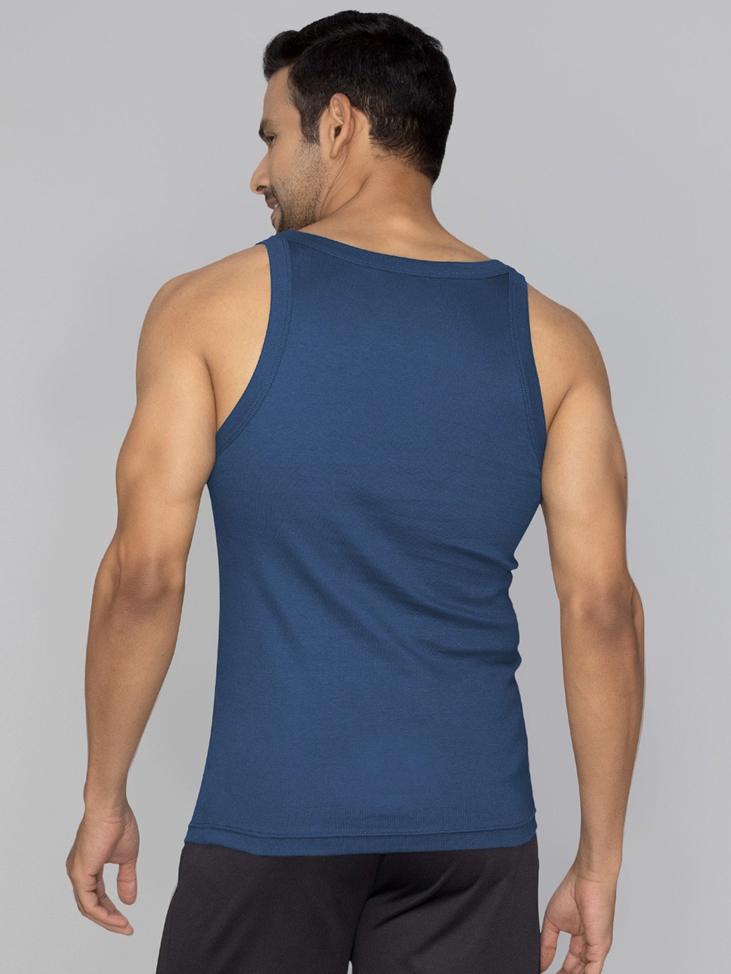 XYXX Dark Blue Square Neck Vest
