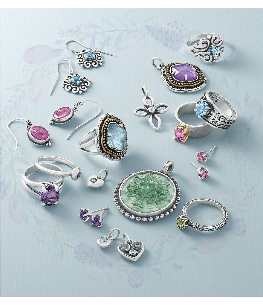 James Avery Remembrance Ring December Birthstone with Blue Zircon