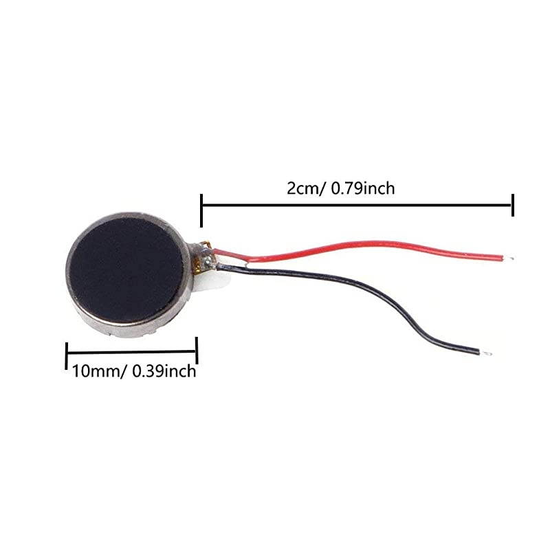 20 Pcs DC 3V 10mmx3mm Micro Motor Coin Vibration Motor for Cell Phone