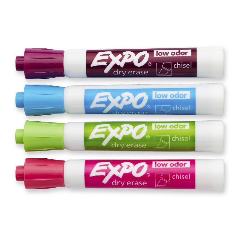 4pk Dry Erase Marker Chisel Tip Tropical Multicolor - Expo