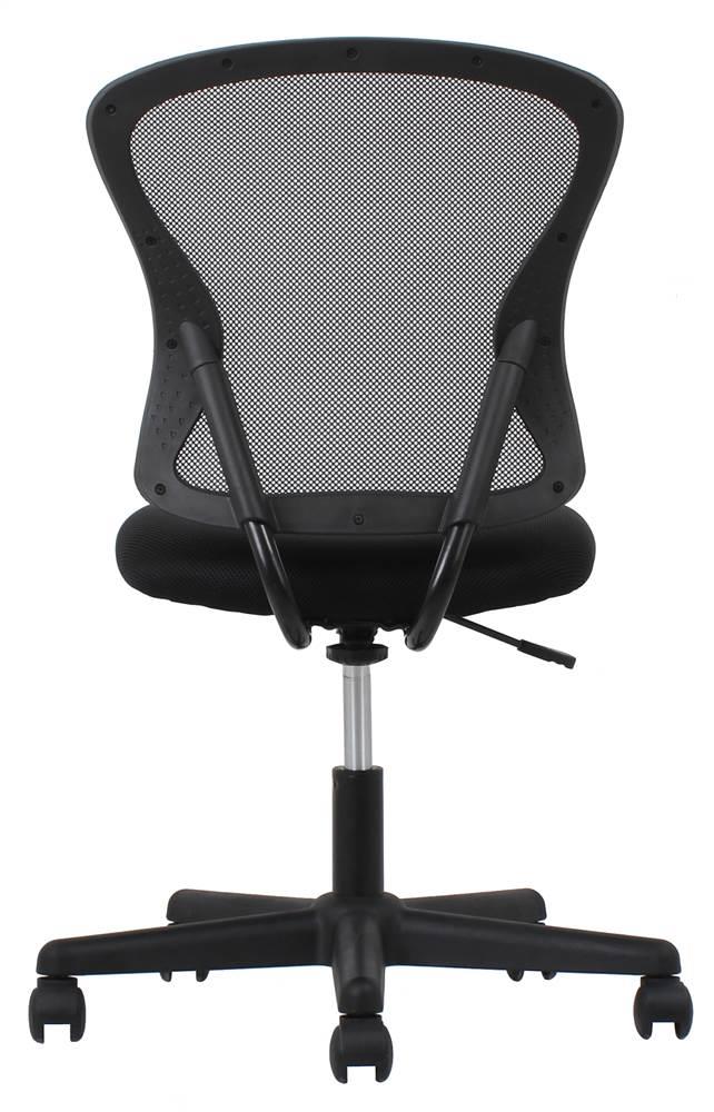 Essentials ESS-3010 Mesh Back Swivel Task Chair, Black Frame, Black Fabric, Black Mesh