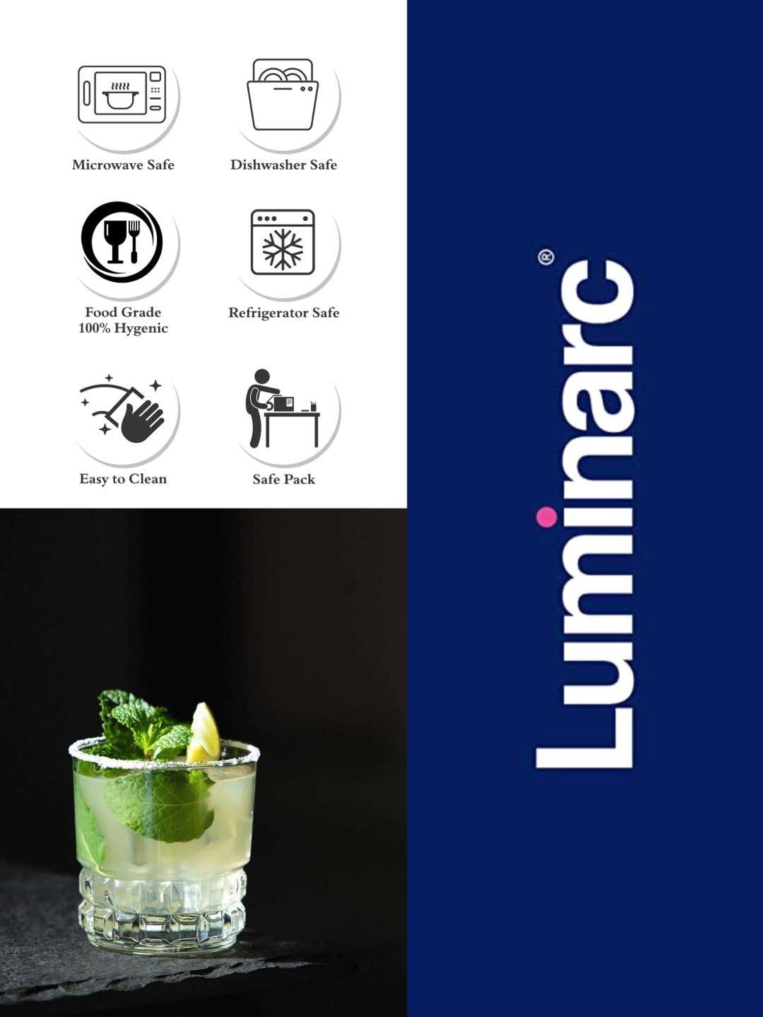 Luminarc Transparent Glass Tumbler (0.3 L) - Set of 6