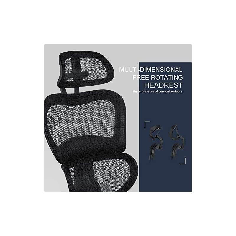 Chair, Ergonomics Mesh Chair Computer Chair Desk Chair High Back Chair w/Adjustable Headrest and Armrest