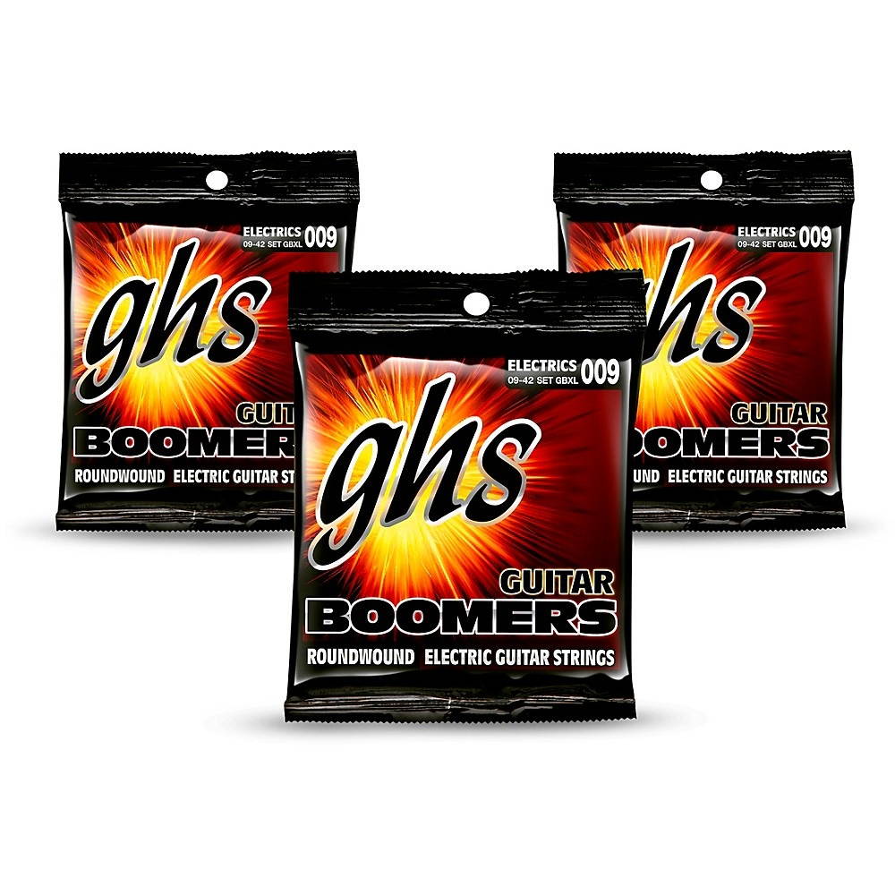 GHS GBXL Boomers Extra Light Electric Guitar Strings - 3-Pack