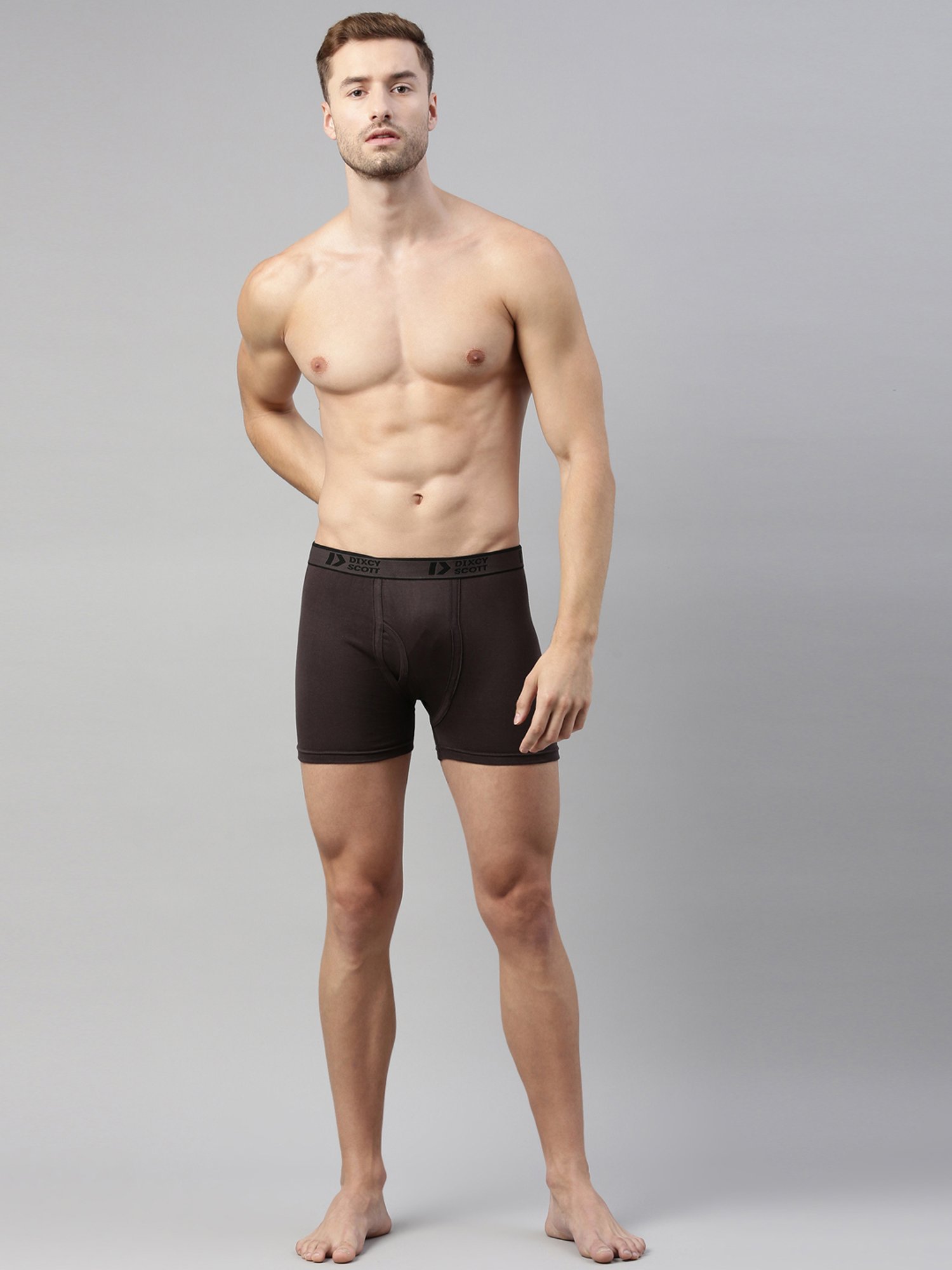 Dixcy Scott Originals Dark Grey Cotton Trunks - Pack of 3