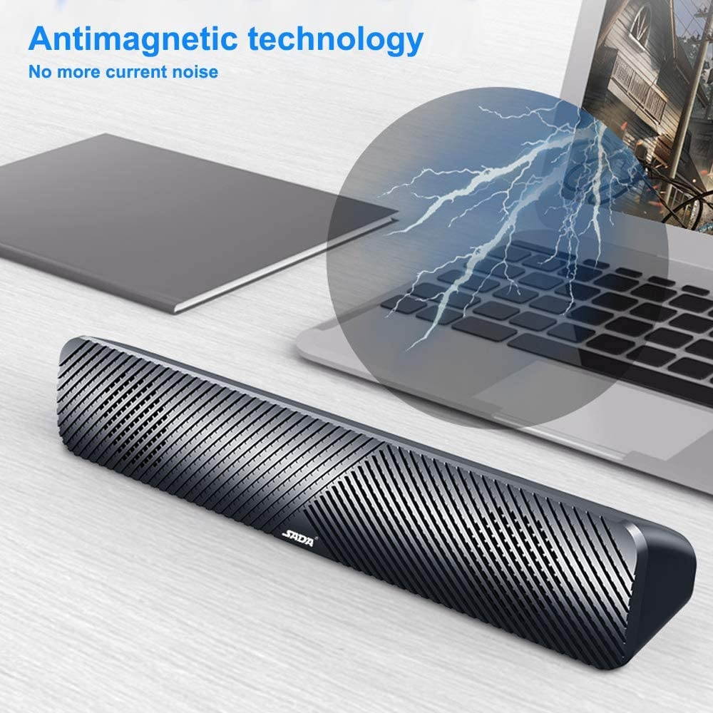 Docooler 3.5mm Wired Speaker Enhanced Bass Subwoofer USB Powered Computer Sound Box Plug and Play