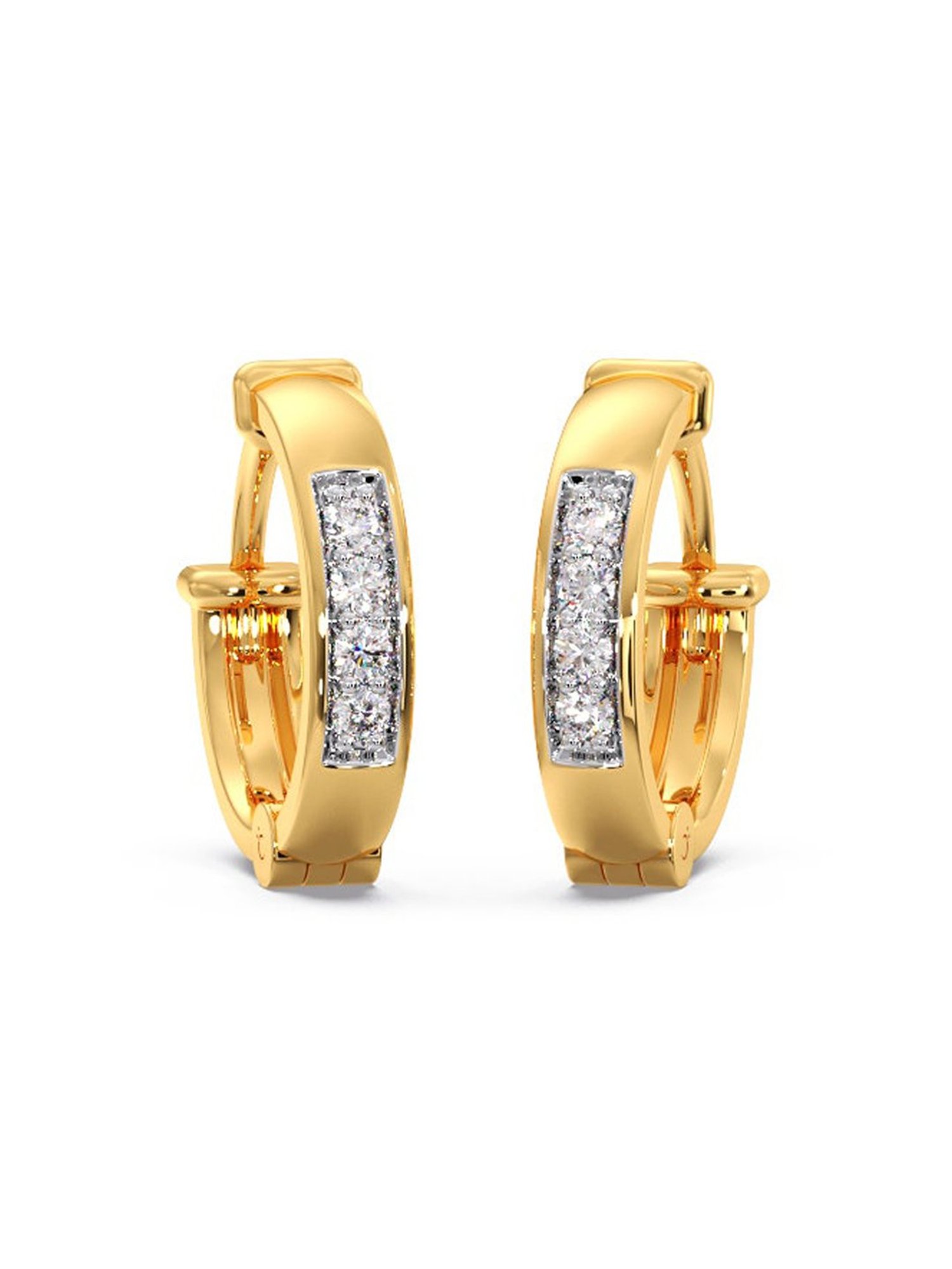 P.C. Chandra Jewellers 18 kt Gold & Diamond Earrings
