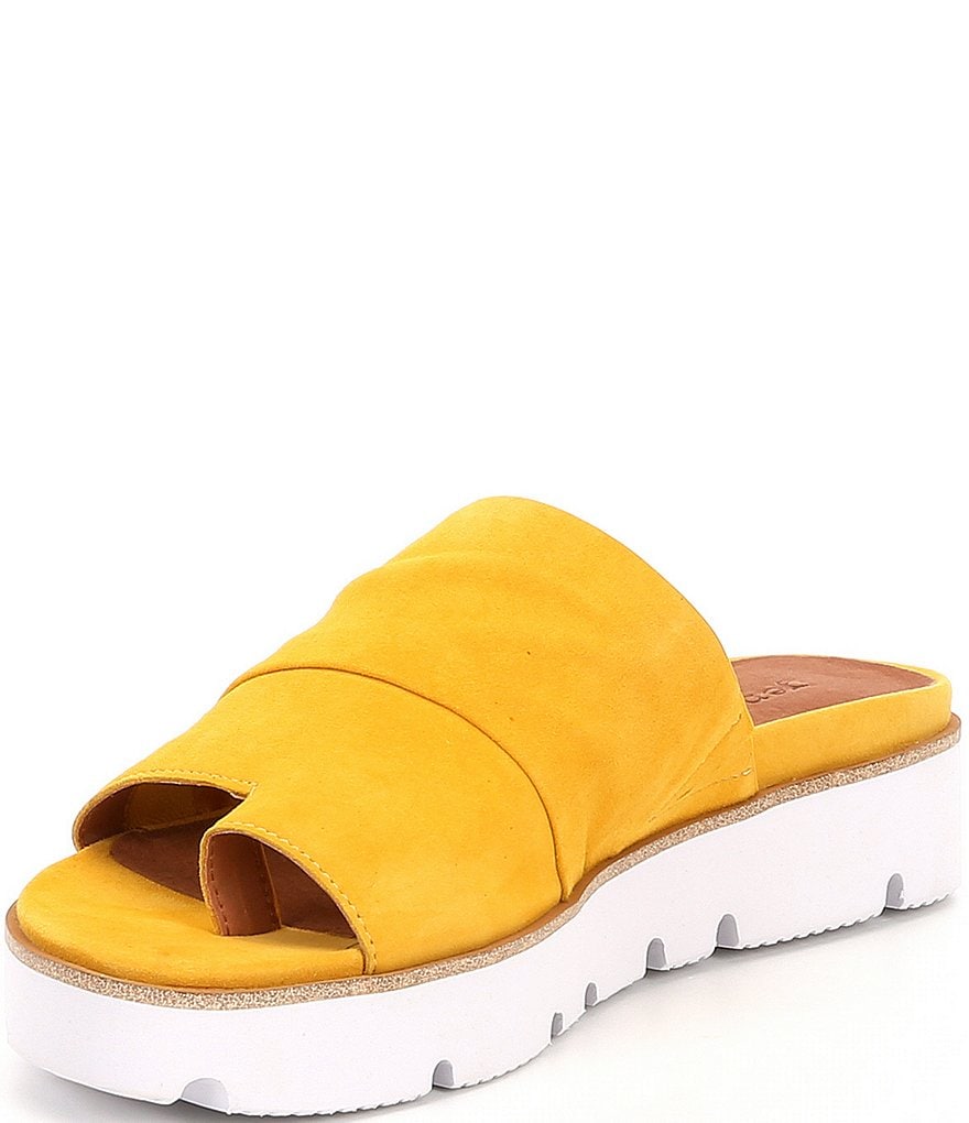 Gentle Souls Lavern Suede Toe Thong Platform Sandals