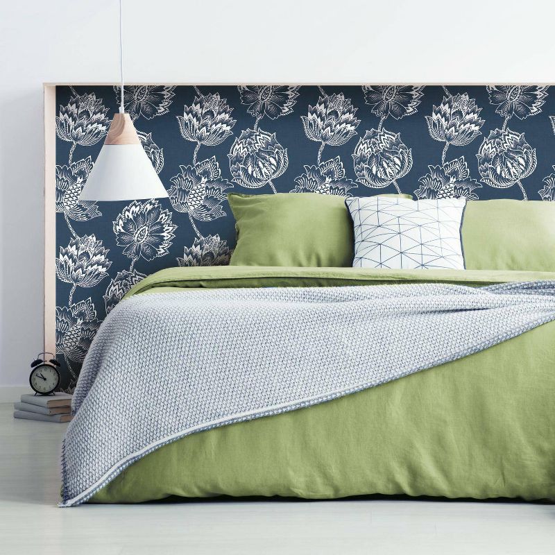 Tempaper Kids' Galaxy Self-Adhesive Removable Borders Wallpaper Out Of This World Black