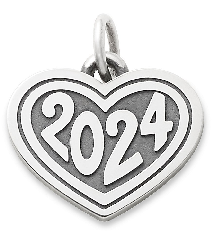 James Avery Heart with 2024 Charm