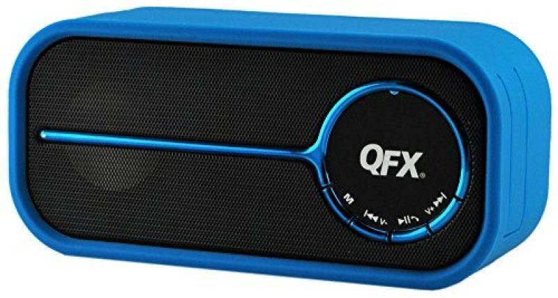 QFX BT-40BLU/BL Portable Rechargeable Bluetooth Speaker with Microphone (Blue)