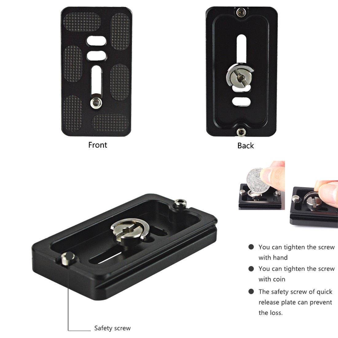 PU70 Quick Release Plate Mounting Plate Bracket for Benro B0 B1 B2 Camera Tripod