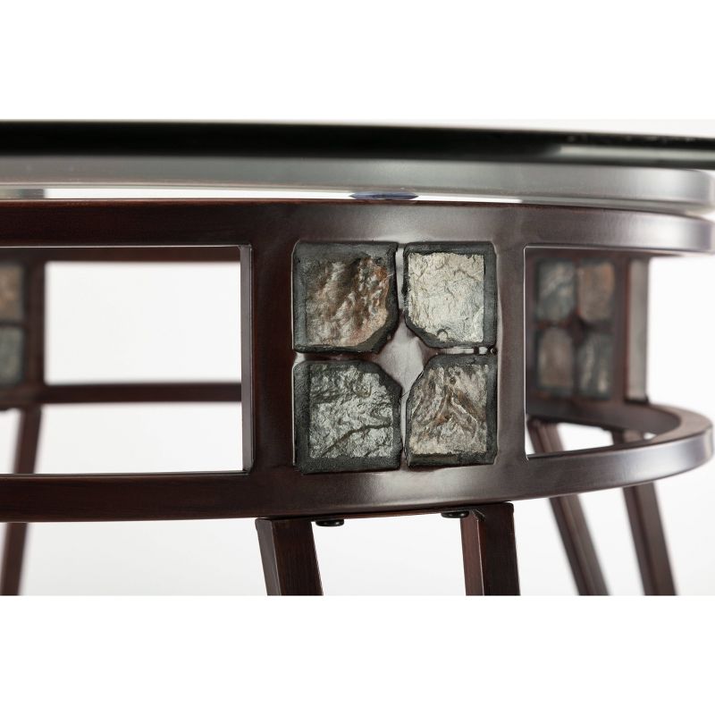 3pc Pub Dining Set Brown/Black - Boraam