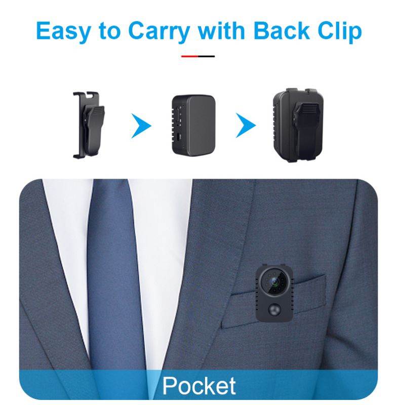 HD Mini Body Camera Wireless 1080P Security pocket Cameras Motion Activated Small Nanny Cam for Cars standby PIR Camera