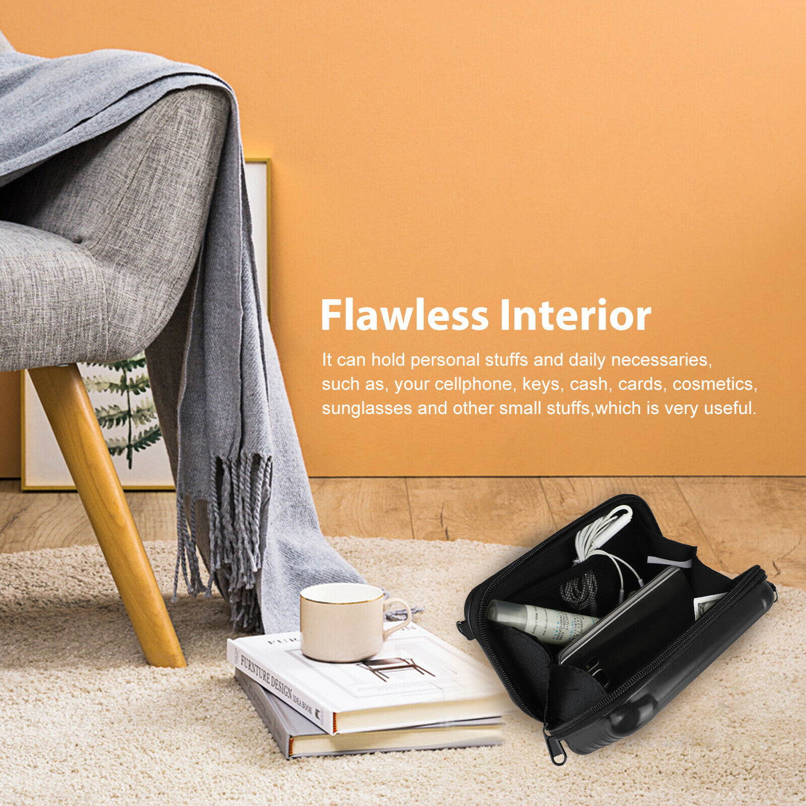 Waterproof Fashion Cell Phone Handbag Shoulder Strap Wallet Pouch Bag Girls Lady