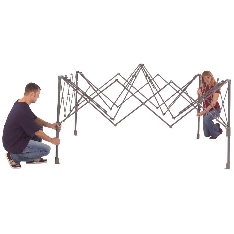 Costway Outdoor 2-Tier 10'x10' Gazebo Canopy Shelter Awning Tent Patio Garden Screw-free structure Brown