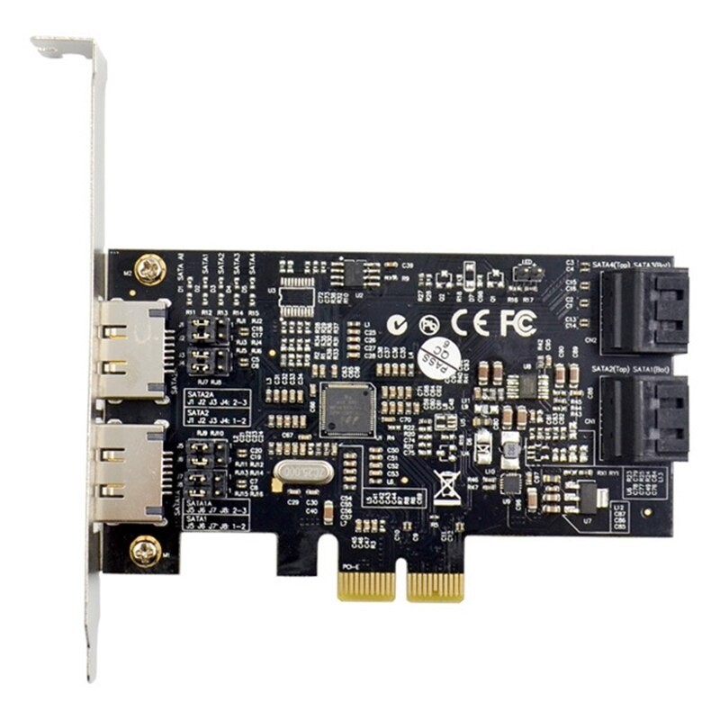 PCIE to SATA ? Disk Array Card PCI Express 2.0X2 Bus Interface 88SE9230 Chip Expansion Card