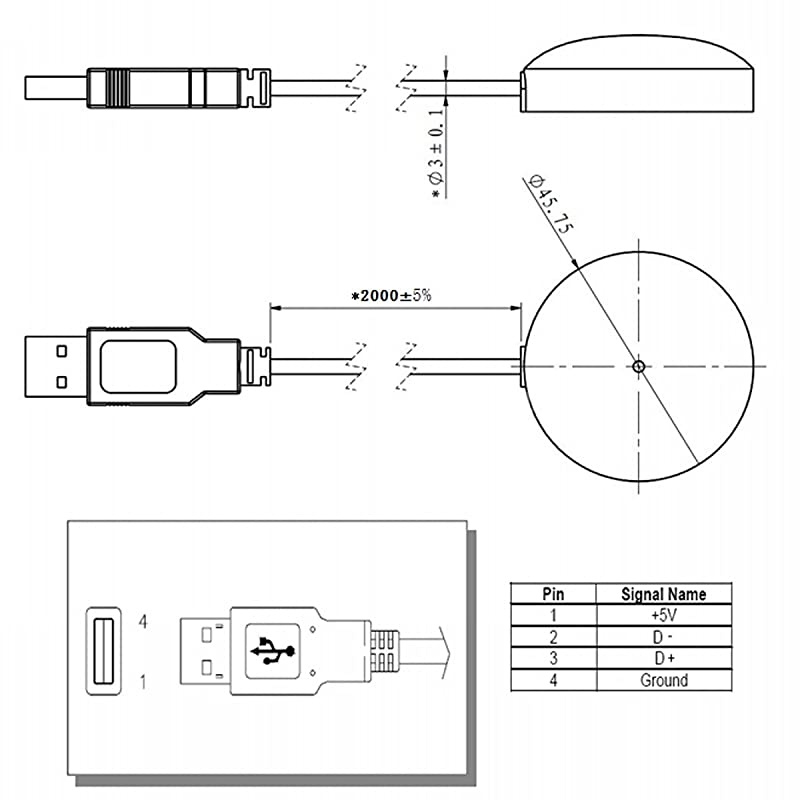 GPS Receiver Antenna Gmouse for Laptop PC Car Marine Navigation