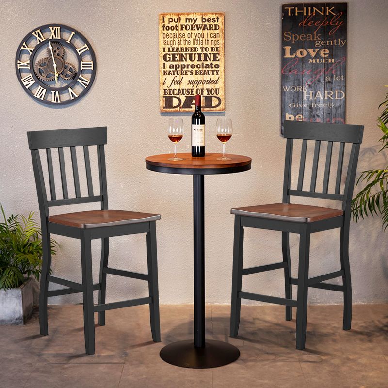 Ladder Barstool Seat Black - Riverstone Furniture Collection