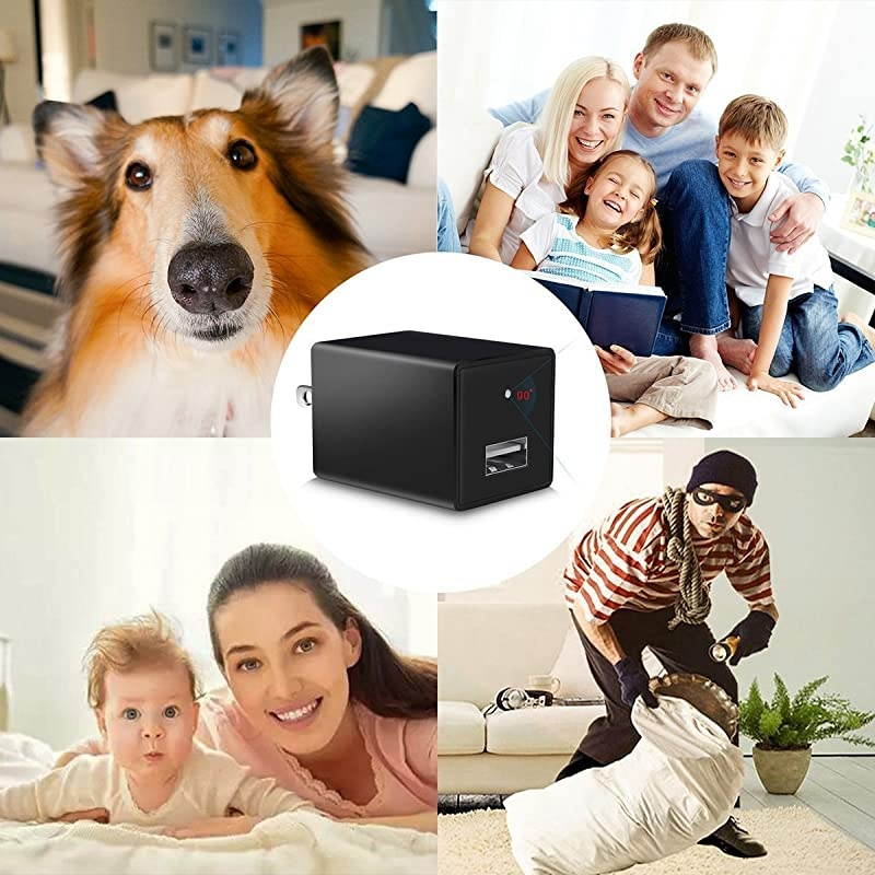 Charger Hidden Camera HD 1080P Motion Detection USB Wall Charger Camera Plug Camera Loop Recording Nanny Cam Home Security Camera Housekeeper