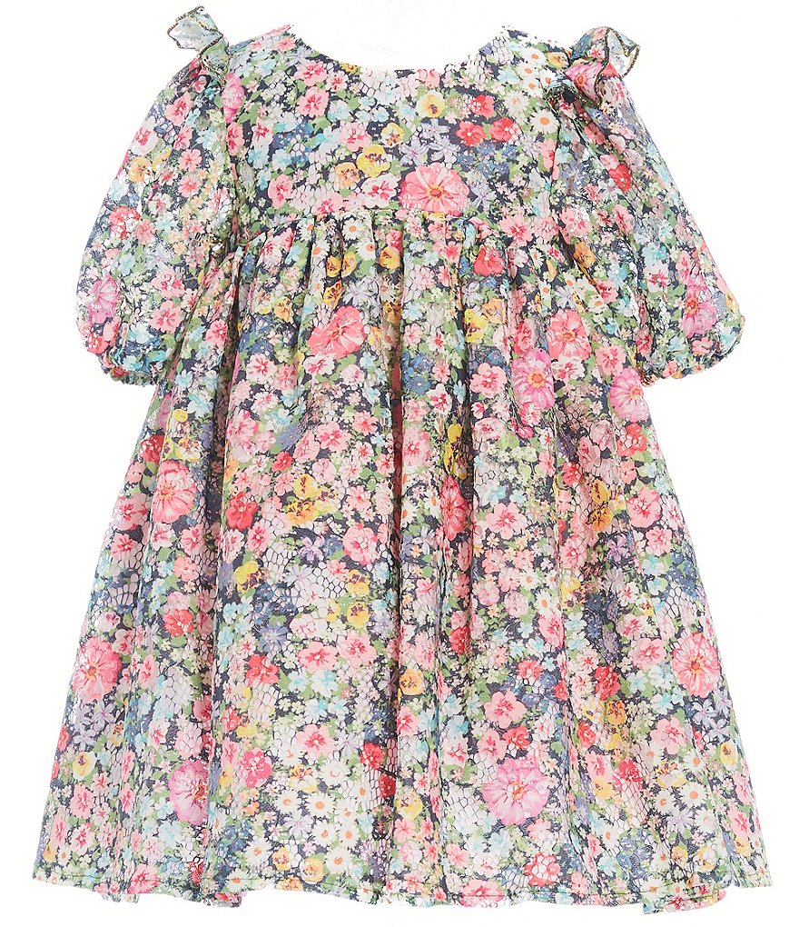 Laura Ashley Little Girls 2T-6X Puffed-Sleeve Floral-Printed Float Dress