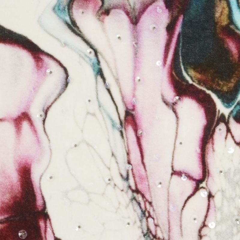 Mina Victory Luminecence Watercolor Flower Multicolor Throw Pillow - 18"X18"