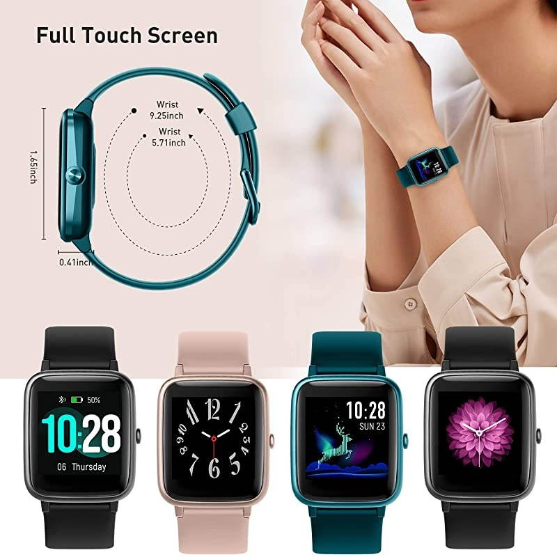Tracker Watch with Heart Rate and Sleep Monitor Activity Tracker Waterproof Smart Wristband Watch Step Calorie Counter Pedometer Android iOS Compatible for Women Men Kids