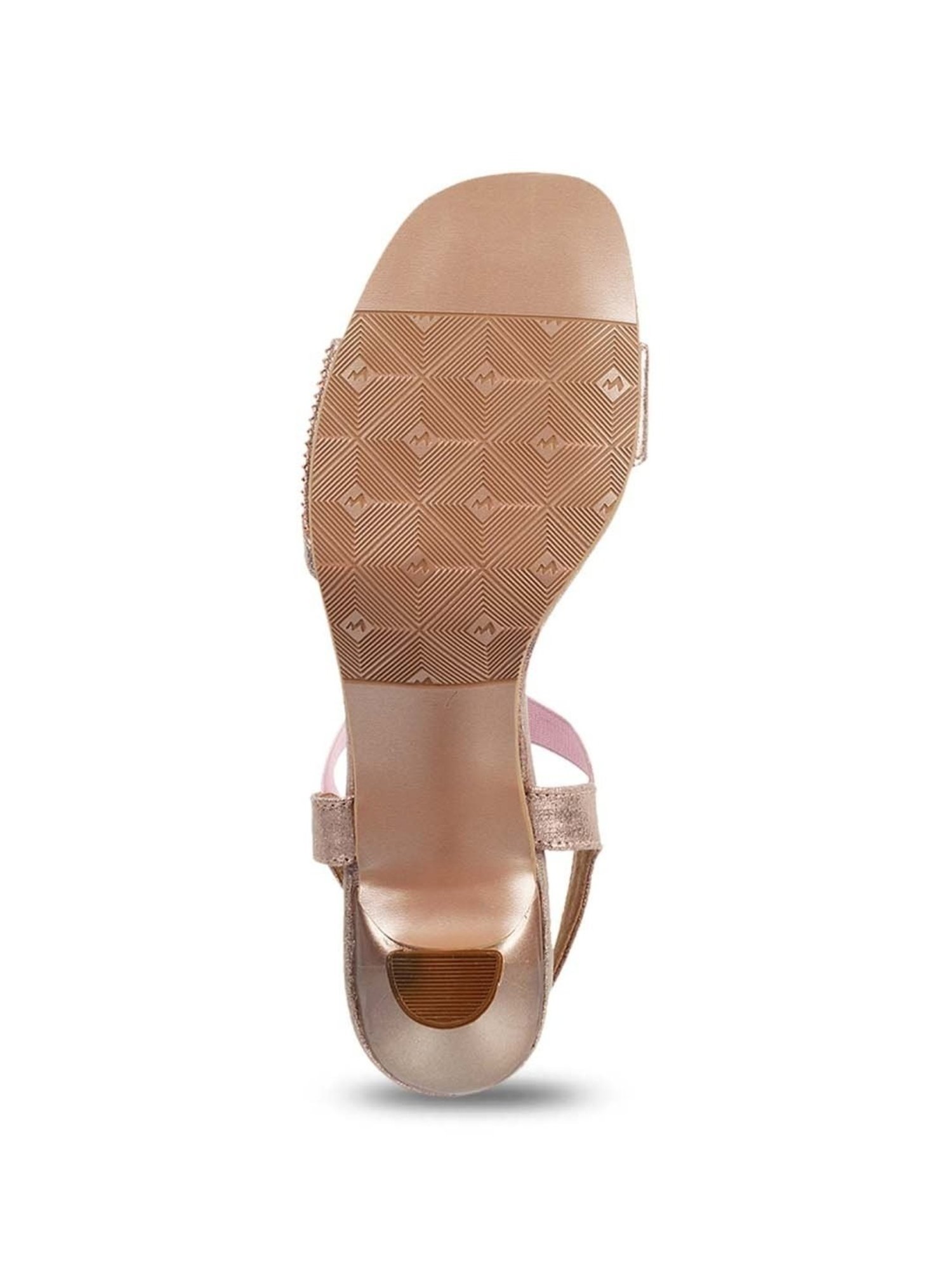 Metro Women's Rose Gold Ankle Strap Sandals
