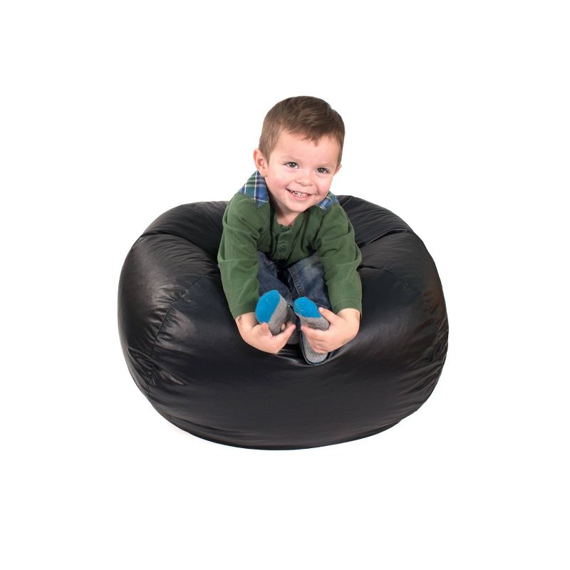 Small Vinyl Bean Bag Chair Black - Gold Medal