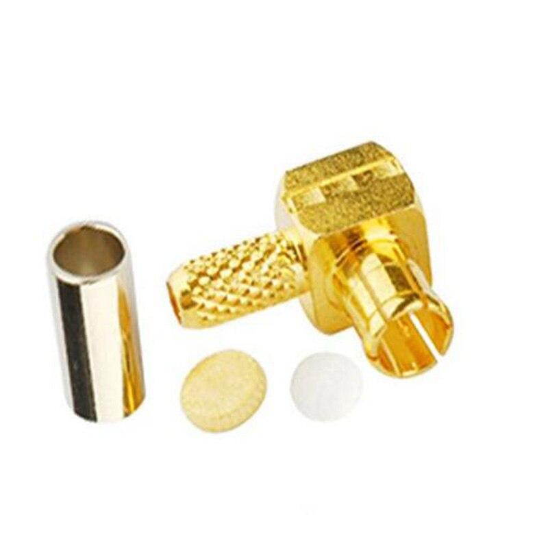 5 pcs RF connector MCX male crimp adapter MCX male right angle Crimping connector 75 ohm for RG179 cable fast ship