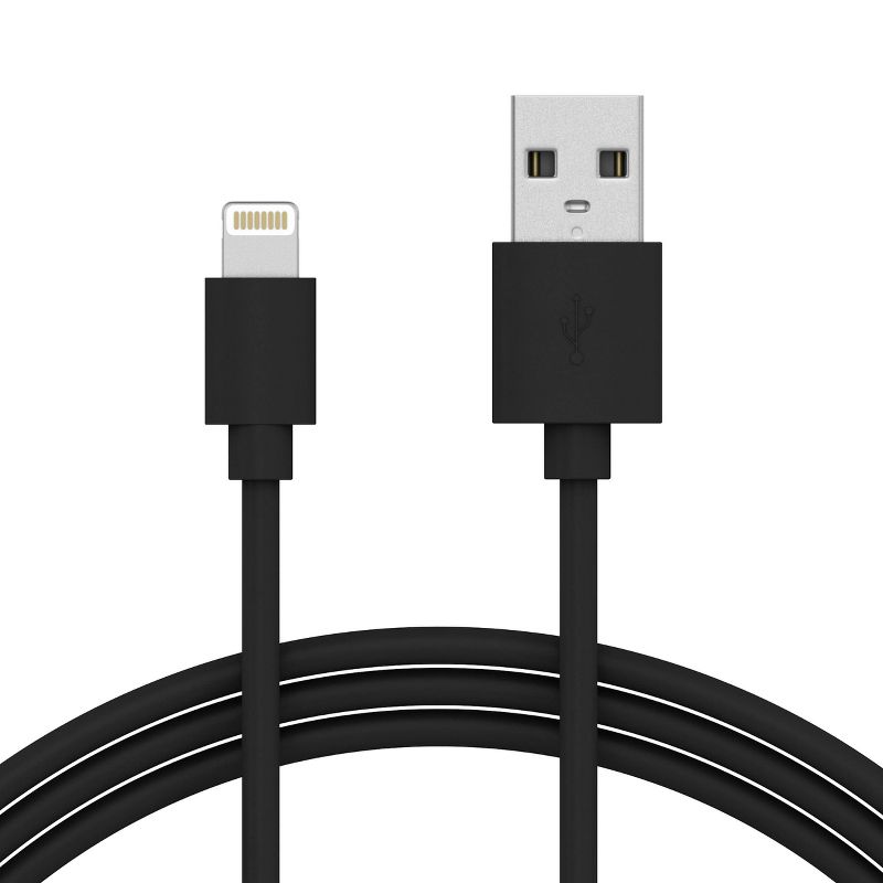 Just Wireless 6ft TPU Lightning to USB-A Cable - Black