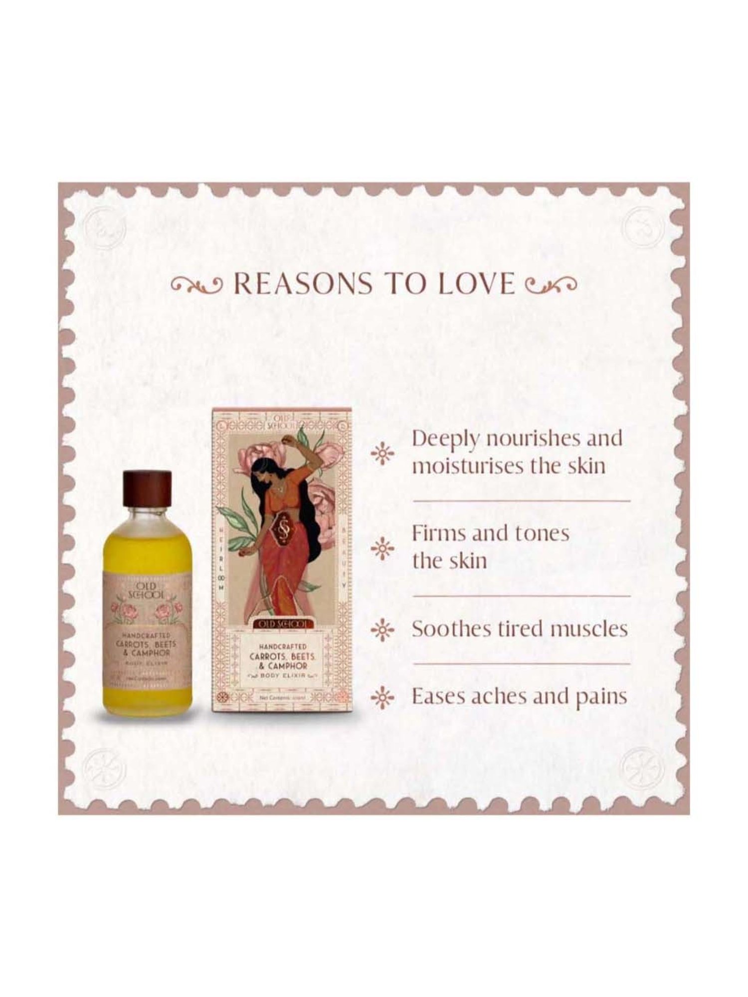 Old School Rituals Handcrafted Carrots, Beets, & Camphor Body Elixir - 100 ml