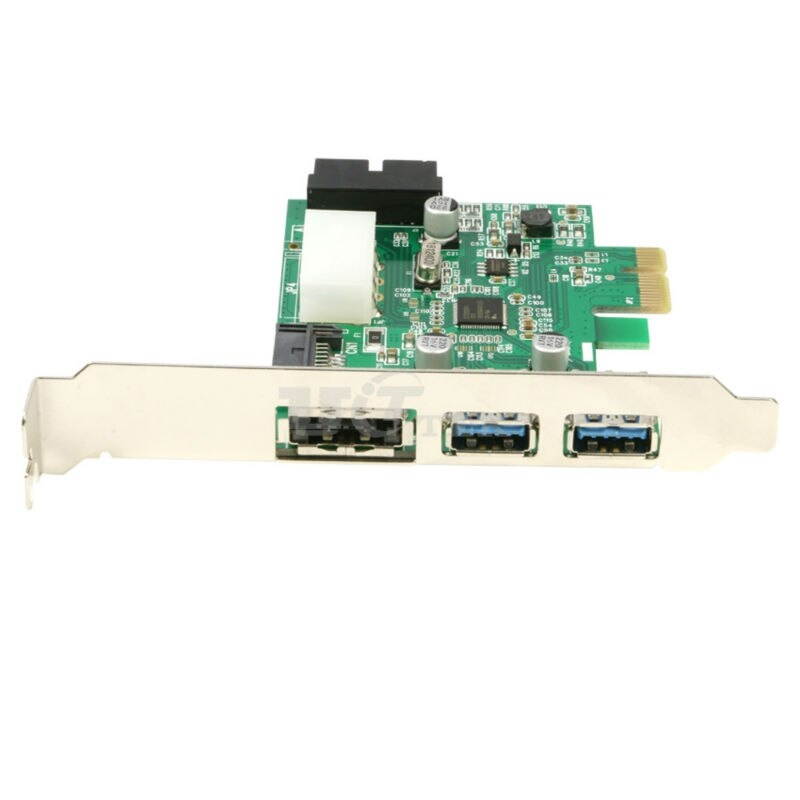PCI-E to USB3.0 2Ports with 20Pin Connector +SATA to eSATA Converter Card