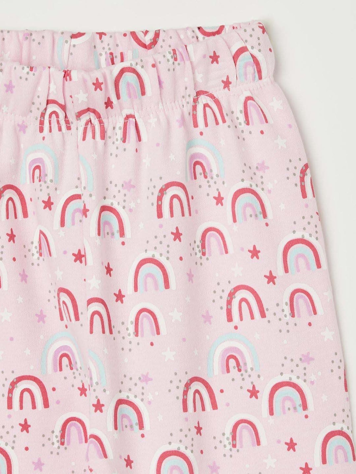 Juniors by Lifestyle White & Pink Cotton Printed Onesie Set