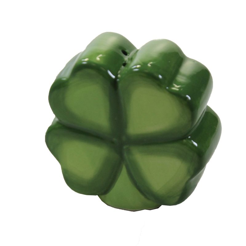 Tabletop 2.75" Four Leaf Clover Salt & Pepper Set Of 2 Clo Transpac  -  Salt And Pepper Shaker Sets