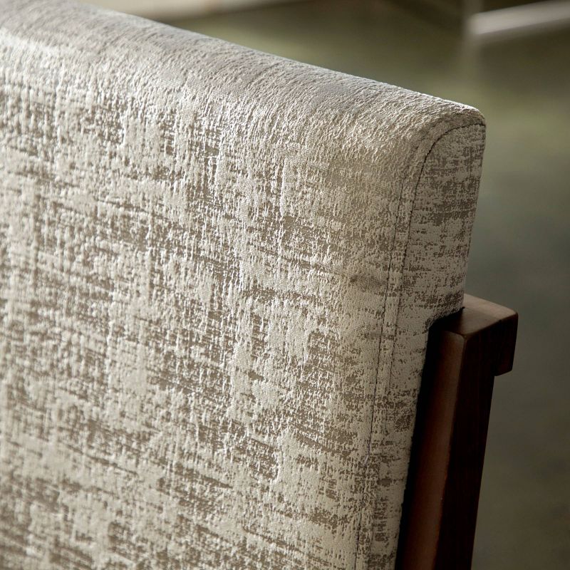 Velvet and Wood Dining Armless Chair Black - Venus Williams Collection