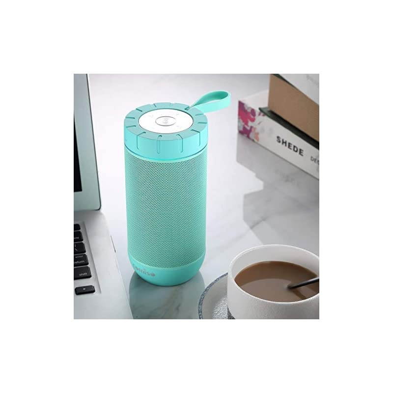 Waterproof Bluetooth Speakers Outdoor Wireless Portable Speaker with 24 Hours Playtime Superior Sound for Camping, Beach, Sports, Pool Party, Shower (Mint)