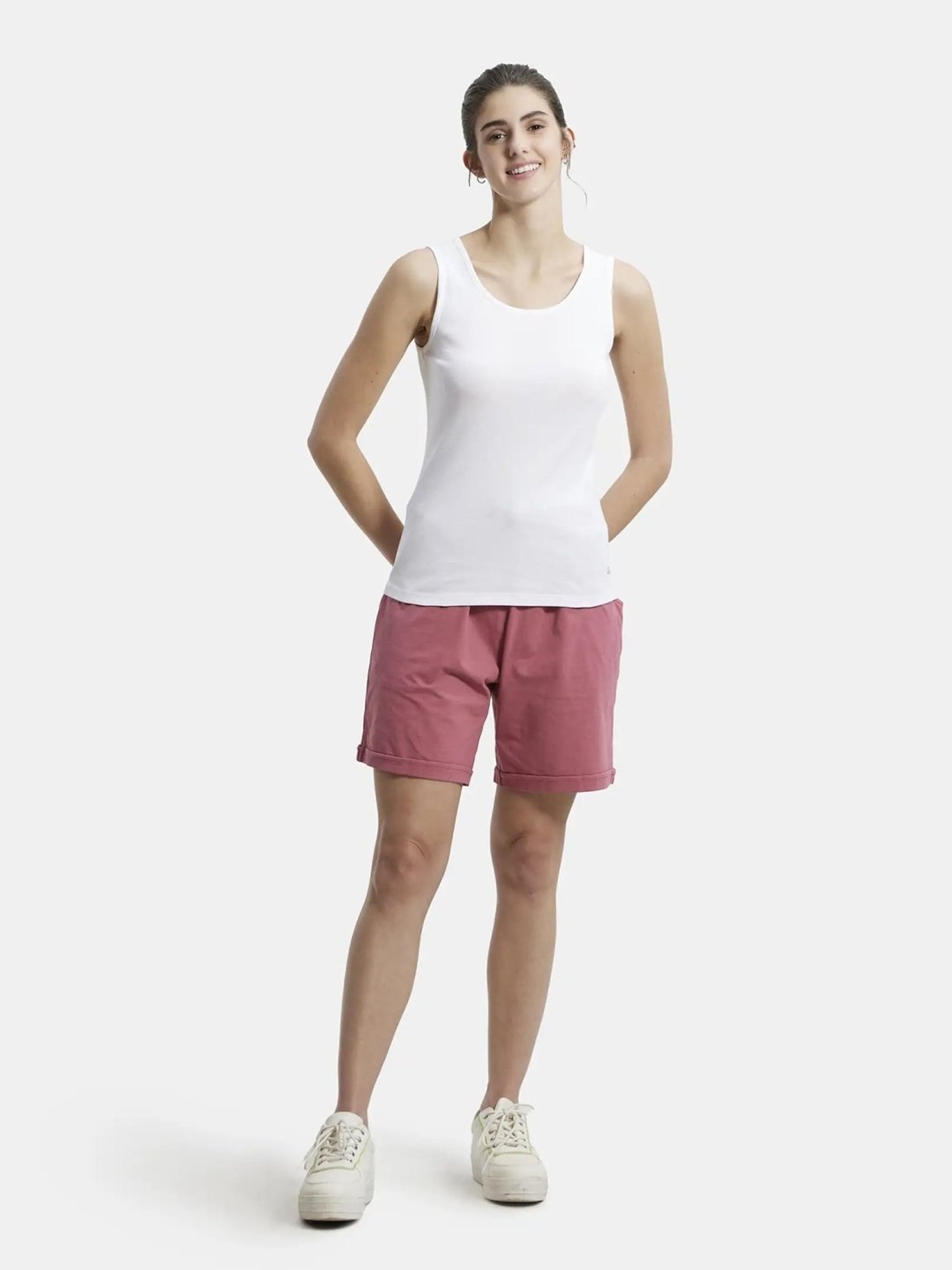 Jockey A113 Women's Super Combed Cotton Rib Fabric Slim Fit Solid Tank Top