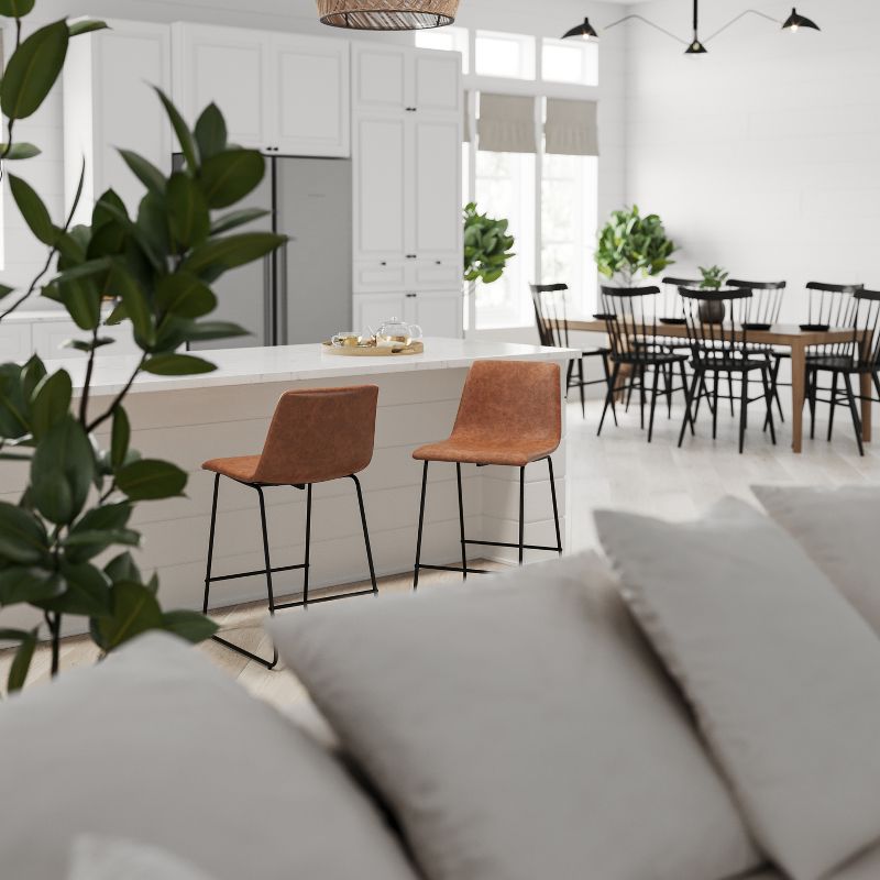 Ladder Barstool Seat Black - Riverstone Furniture Collection