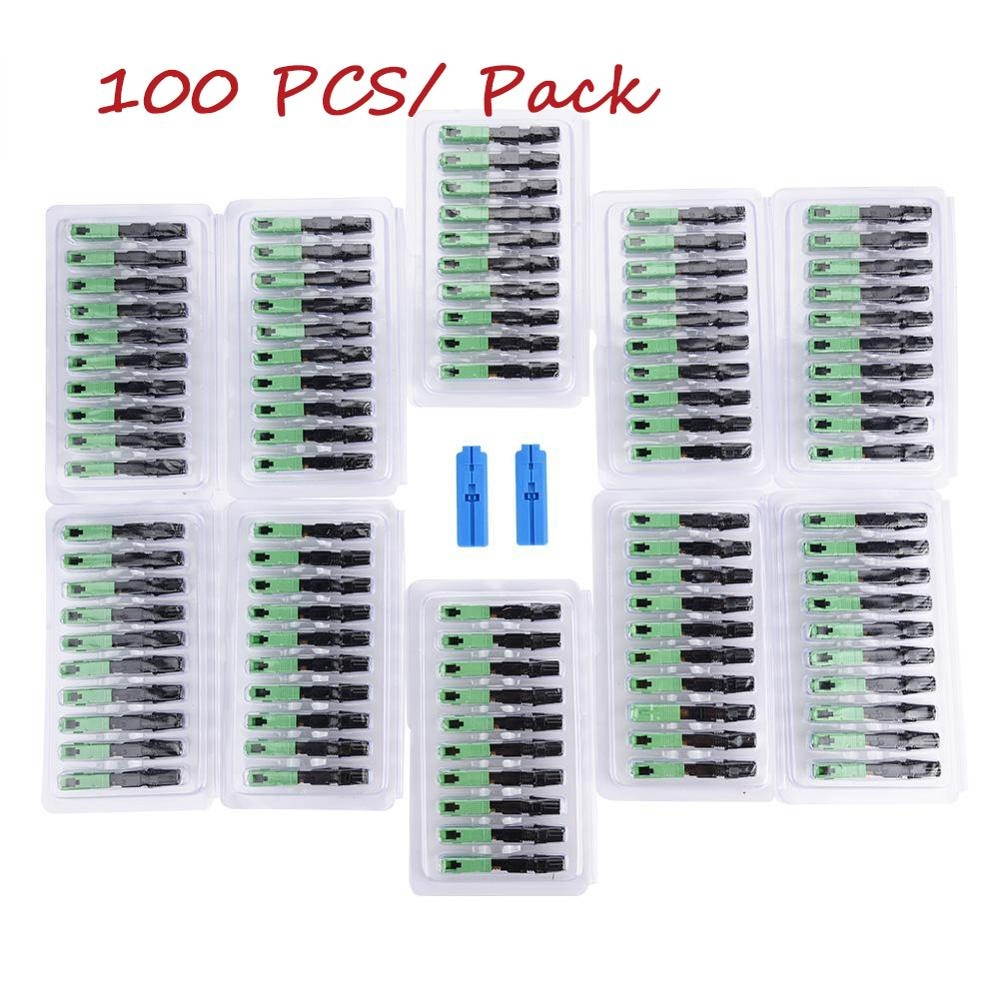 BIG SALE 200PCS/Pack FTTH SC APC Single-Mode Fiber Optic SC APC Quick Fast Field Assembly Connector For Drop Cable