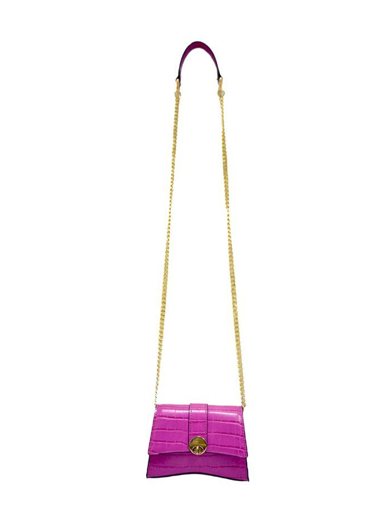 BELWABA Pink Textured Small Cross Body Bag