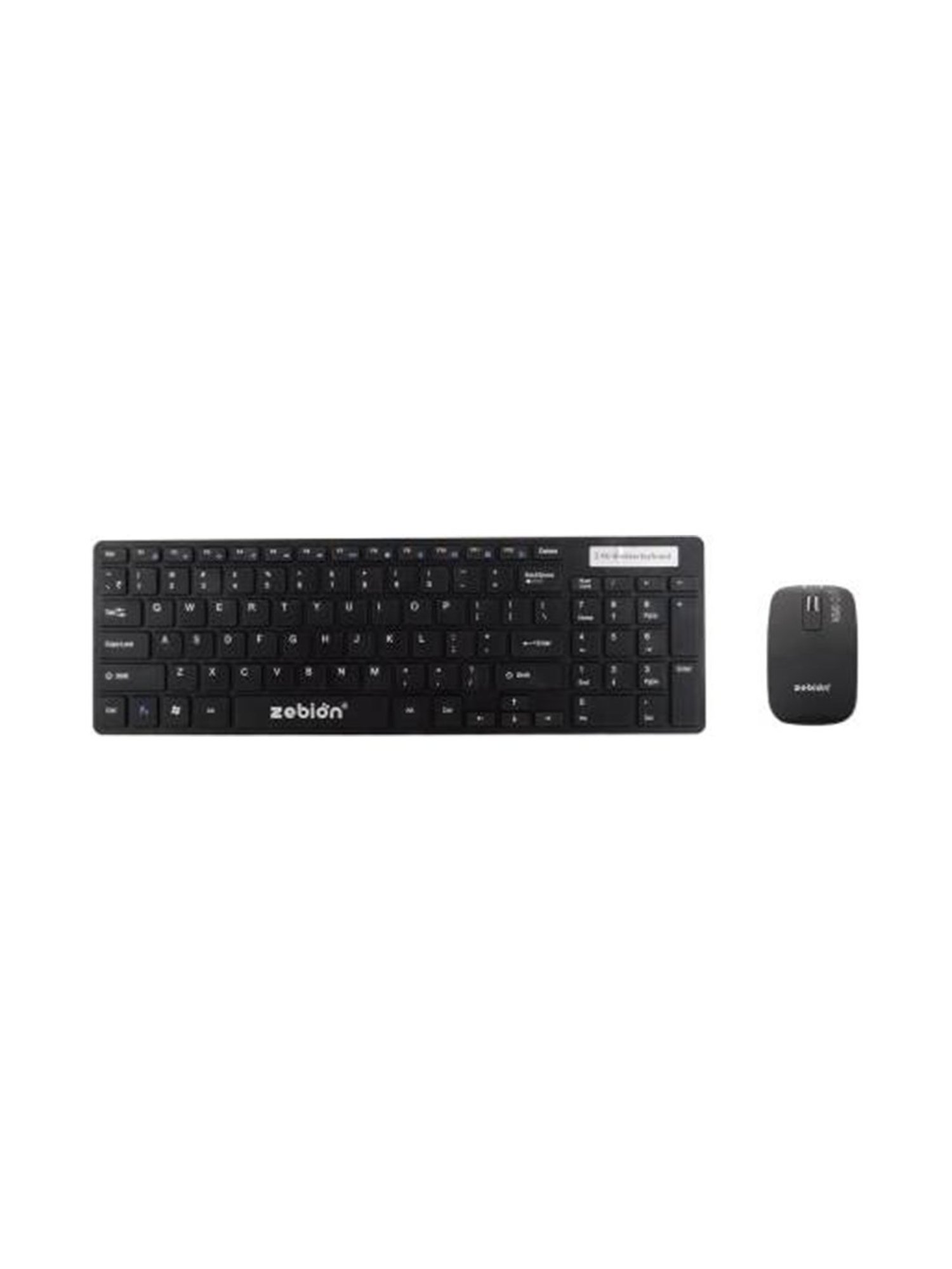 Zebion G1600 Slim Fit Wireless Keyboard Mouse Combo - Black