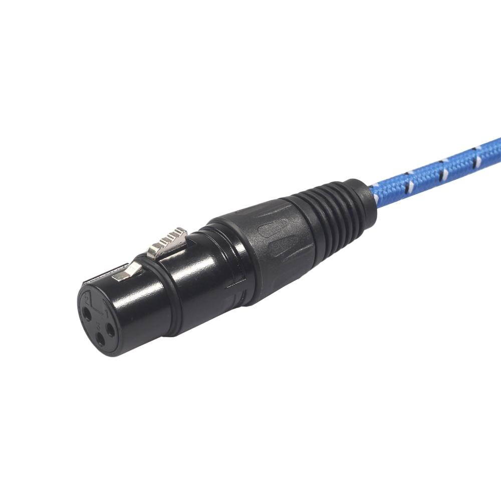 XLR 3 Pin Female to 1/8 3.5mm Stereo Jack Mic Audio Cord Cable 3M XLR3F to 3.5 mm TRS Microphone connector (1pcs)