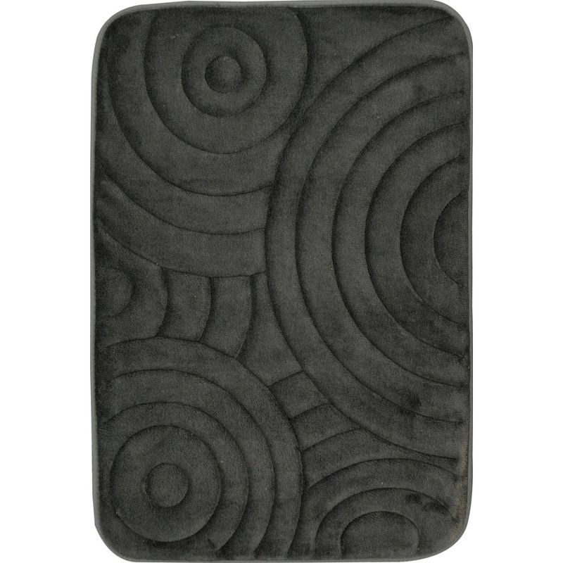 17"x24" Indulgence Bliss Bath Mat Gray - Home Dynamix